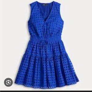 Simply Vera Vera Wang Cobalt Blue Eyelet Midi Dress